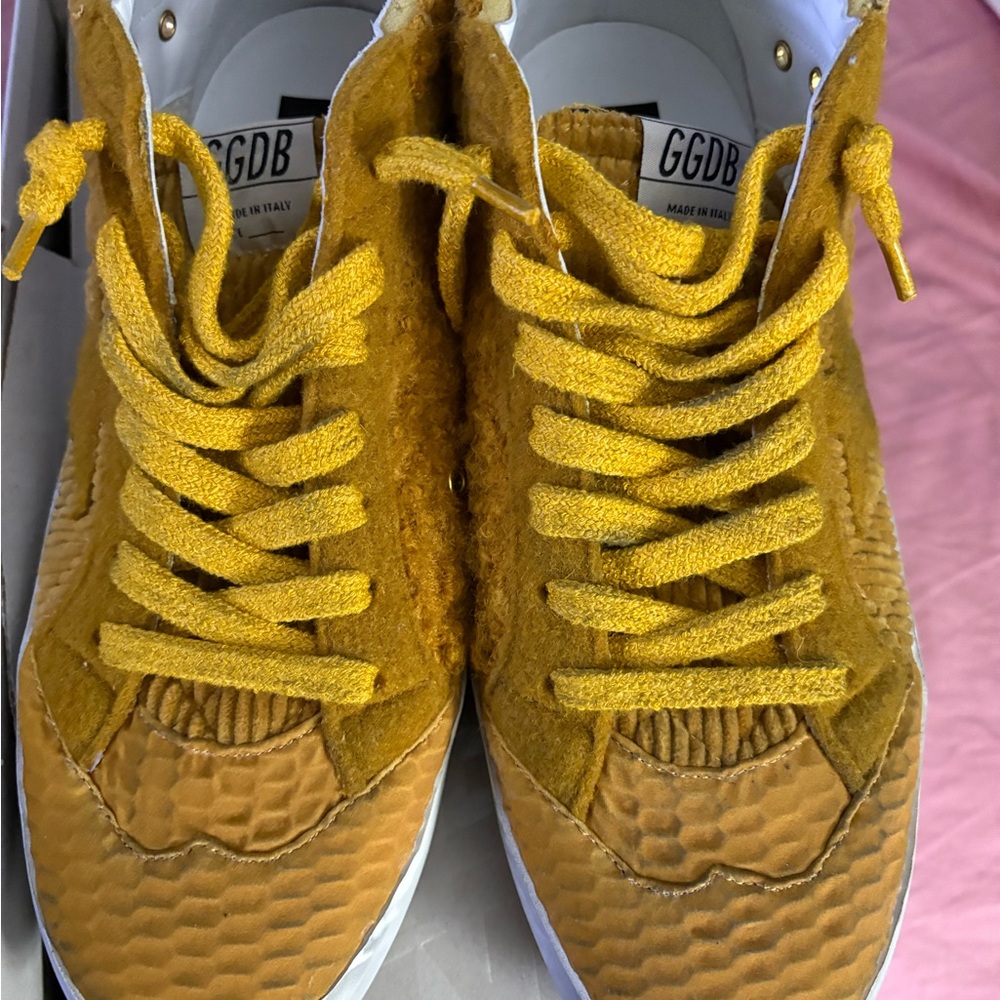 Golden Goose Men’s Yellow Midstar Sneakers - Picture 2 of 8